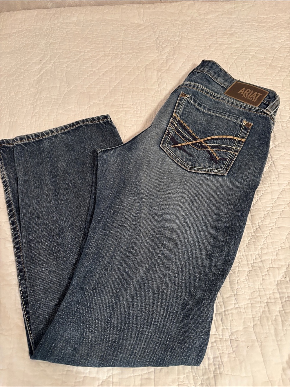 Ariat Men's Faded Blue Bootcut Jeans